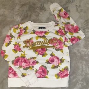 Beautiful Floral Sweatshirt Size 5/6